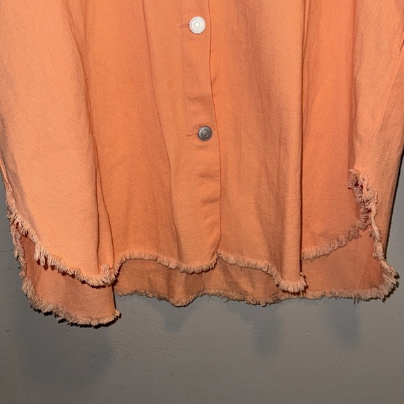 Fantastic Fawn Orange Denim Button up Dress Size Medium - Picture 3 of 7